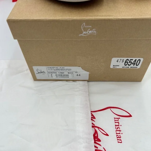 Men’s Christian Louboutin roller boat spike slip on sneakers size 44  Italy - Picture 3 of 13